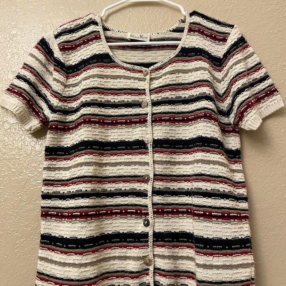 Reba rose short sleeve cardigan